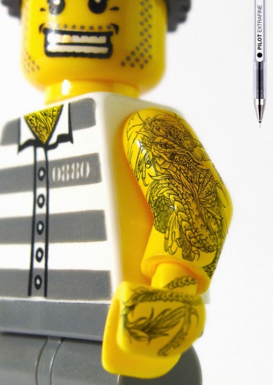 ExtraFine Pen Allows for LEGO Tattoo Magic pen tattoos