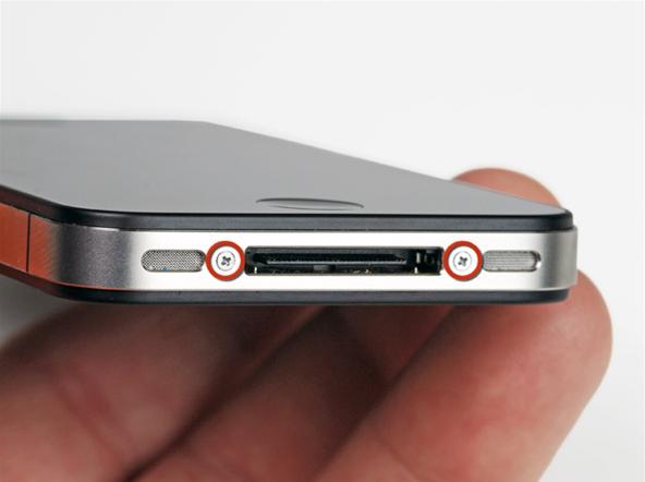 Click through for the guide to "Replacing iPhone 4 5-Point Pentalobe Screws" 