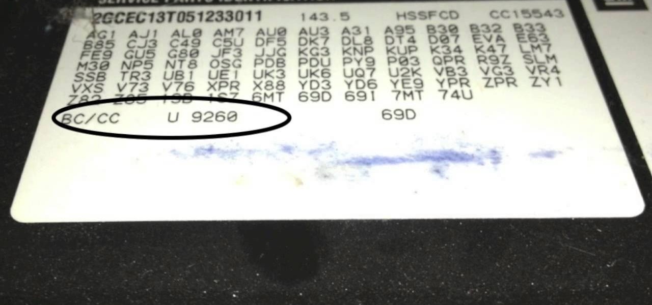 How to Find the Paint Code on a 2005 Chevy Pick-Up « DIY Auto Body and 2006 Saturn Vue Paint Code Location