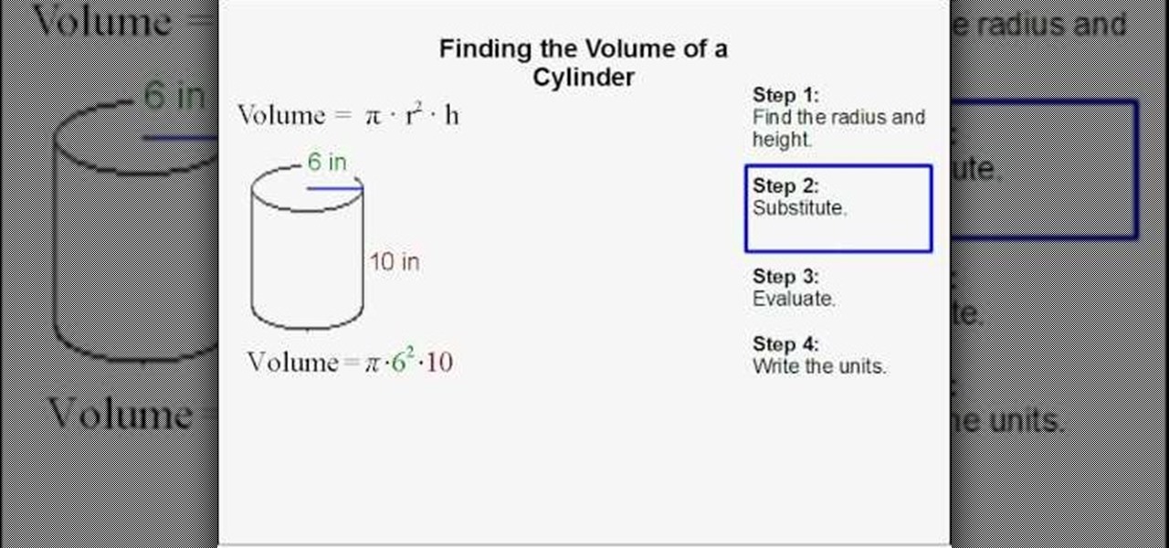 Homework geomery radius of cylinder