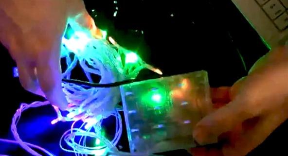 You can always improve this Christmas lights hack with blinking lights ...