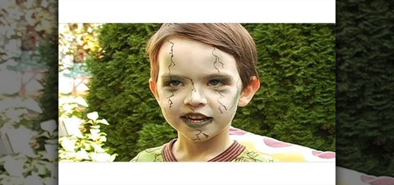 How to Create a scary green zombie look for a little kid ...