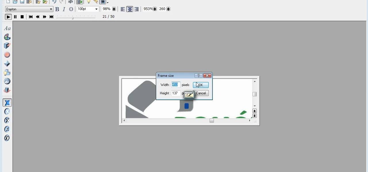 How to Resize the background image in Xara3D6 « Software Tips