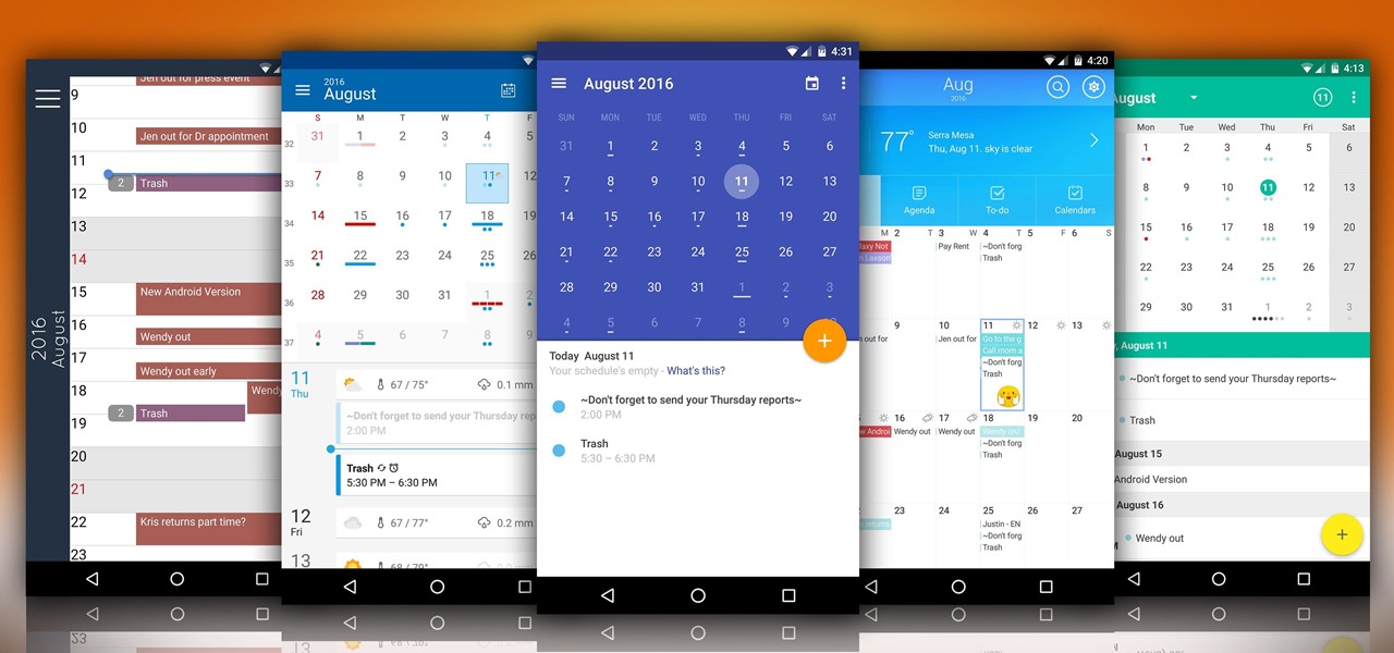 anytime organizer android calendar