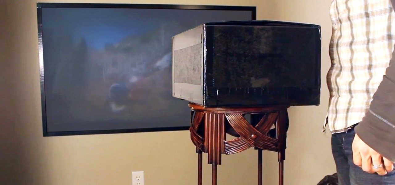 How to Make a DIY Home Theater Projector and 50" Screen for Only $5 (Great for March Madness!)