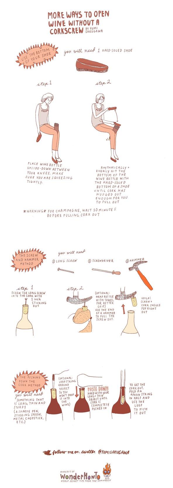 Three More Ways To Open A Wine Without A Corkscrew « The Secret ...
