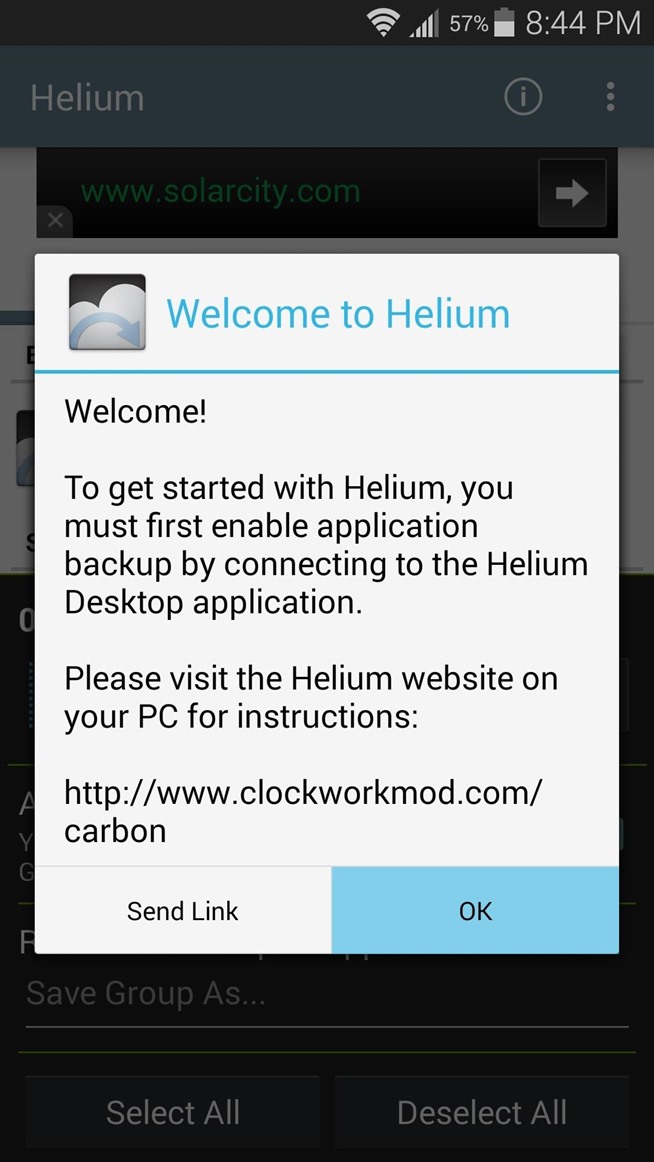 From here, press "OK" one more time, then Helium will prompt you to ...