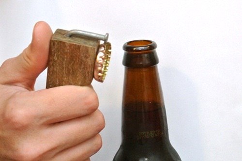Make a Redneck Bottle Opener Out of Scrap Wood and a Nail 