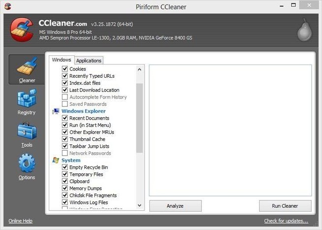 Ccleaner  Windows 8 -  10