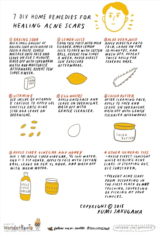 Read below for more DIY home remedies for getting rid of acne scars 