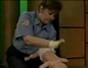 Clear an infant's airway with CPR