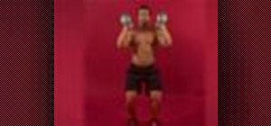 Exercise with the dumbbell push press