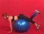 Exercise with 1 leg curl on stability ball with weight