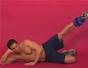 Exercise with the side lying hip abduction with weight