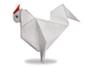 Origami a chicken Japanese style