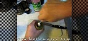 Make a hookah bowl head with a kiwi