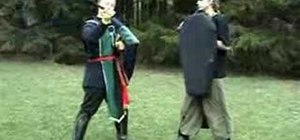 Fight aggressively with a boffer shield at a boffer larp
