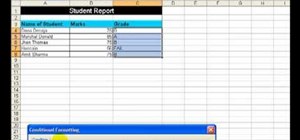Use conditional formatting for a student grading report in Microsoft Excel