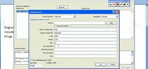 Create a bibliography with MS Word 2007