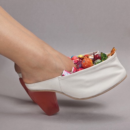 Why Not? Candy Filled Shoes = Wacky Willy Wonka Ware