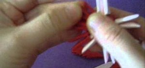 Make a strawberry out of 3-D origami