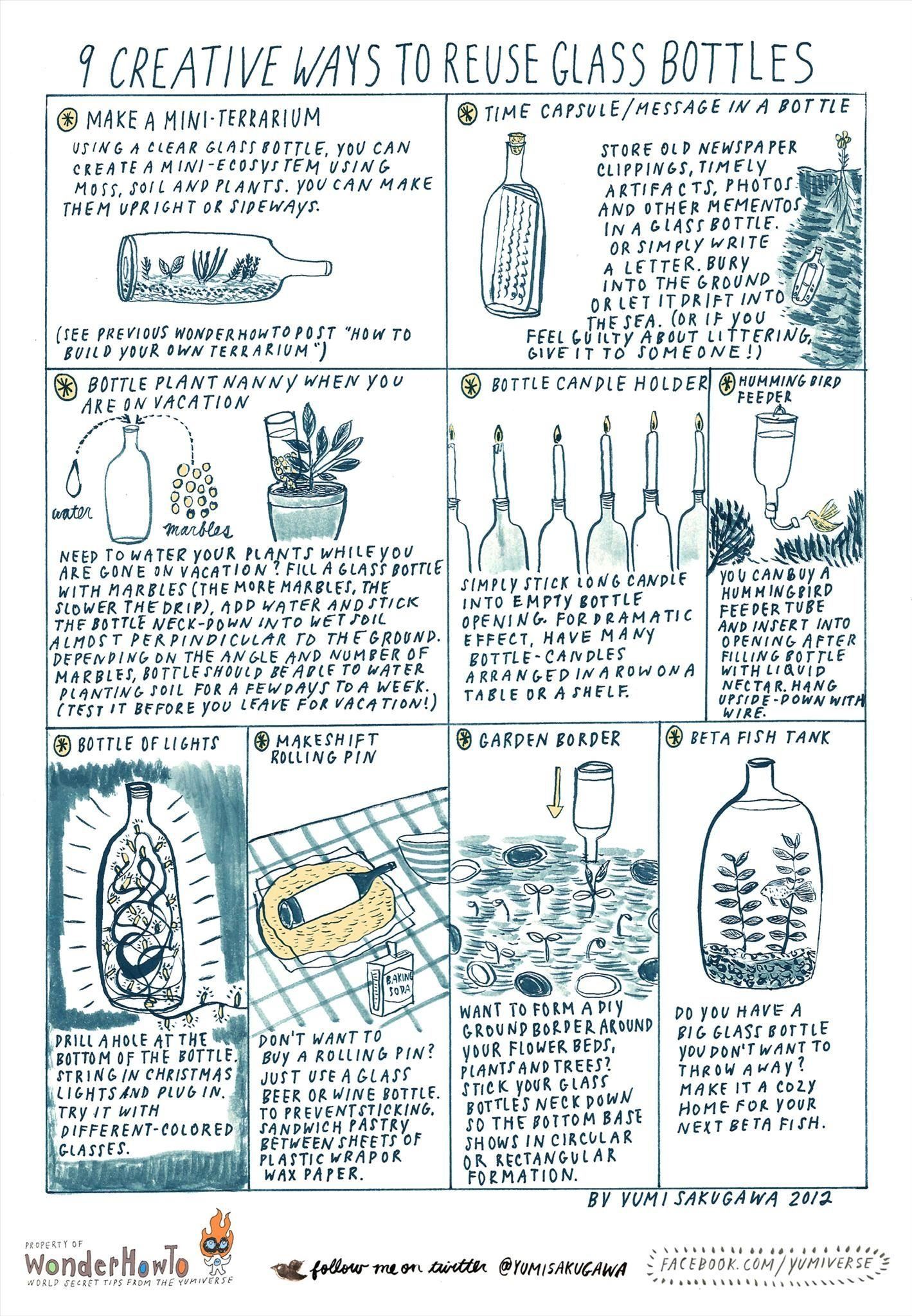 9 Creative Ways to Reuse Glass Bottles