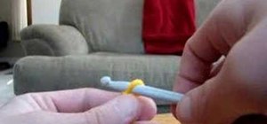 Rotate a crochet needle when crocheting