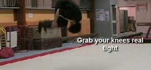 Do a standing tuck gymnastic frontflip