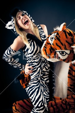 Stock Photo Challenge: Tiger Eating a Zebra (SFW... sort of)
