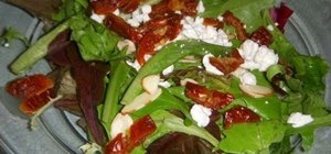 Make a healthy vegetarian salad with goat cheese for college students