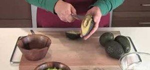 Pit an avocado and keep it from turning brown