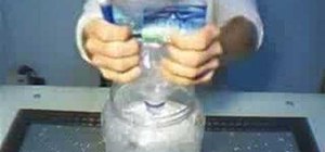 Empty a large water bottle in two seconds with a straw