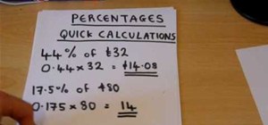 Find percentages using a standard calculator