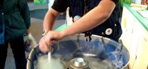 Make cotton candy with a cottong candy machine