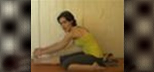 Stretch hamstrings, quads and feet with a yoga pose