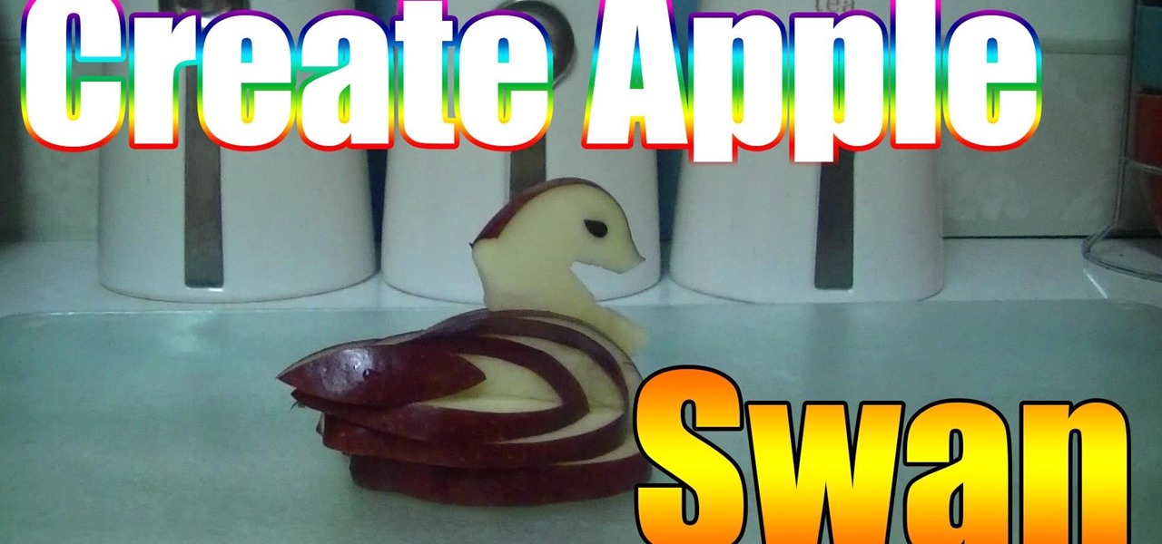 Create a Beautiful Edible Apple Swan