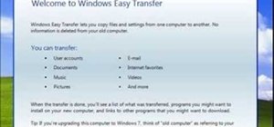 To do  an easy transfer in Windows XP