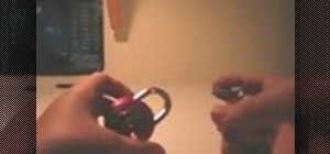 Open a padlock with a soda can shim