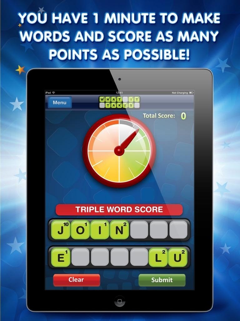 What It Takes – a Words and Number Game for iPad That Blends the Best of Scrabble and Countdown