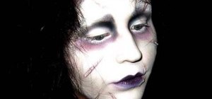 Apply Tim Burton inspired Edward Scissorhands makeup