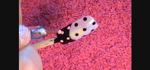 Create cute polka dot acrylic nails