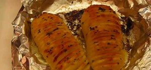Make and cook baked potato fans
