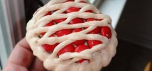 Decorate cute cherry pie shaped cupcakes