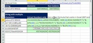 Extract only numbers from a text string array forumla