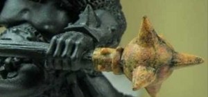 Stipple metal miniatures to give them a rust covered look