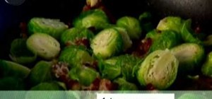 Spice up your brussels sprouts with pancetta in 1 min