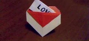 Origami a heart with a pocket