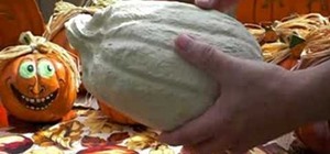 Make a papier-mâché Halloween pumpkin