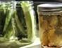 Make homemade dill pickles with cucumbers, vinegar and spices