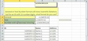 Stop Excel from giving a number in scientific notation